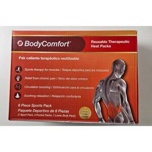 BodyComfort Reusable Therapeutic Heat Packs 6 Piece Sports Pak